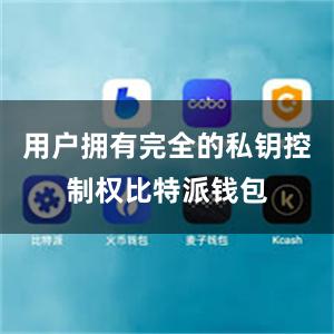 用户拥有完全的私钥控制权比特派钱包