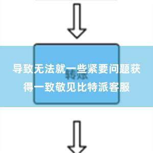 导致无法就一些紧要问题获得一致敬见比特派客服